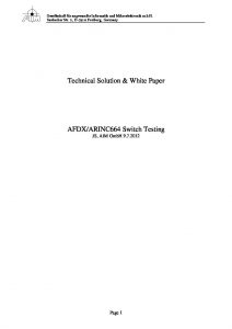 ARINC664 Switch Testing