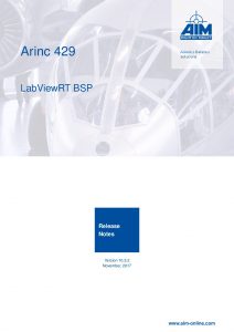 ARINC429 LabViewRT Release Notes