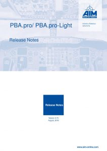 PBA.pro Release Notes