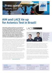 AIM and LACE tie up for Avionics Test in Brazil