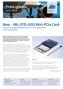 MIL-STD-1553 Mini-PCIe Card