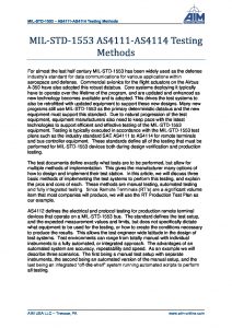 Testing MIL-STD-1553 with AS4111-AS4114