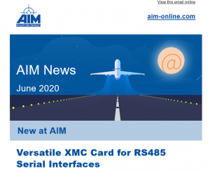 AIM E-Newsletter for June 2020 - RS485 Serial Interface