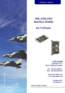 MIL-STD-1553 VxWorks Release Notes