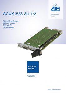ACXX1553-1/2 Hardware Manual