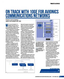 On Track with 10GE for Avionics Communications Networks