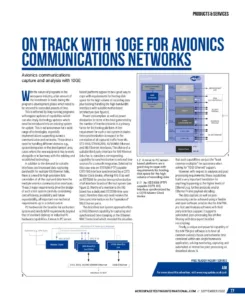 On Track with 10GE for Avionics Communications Networks